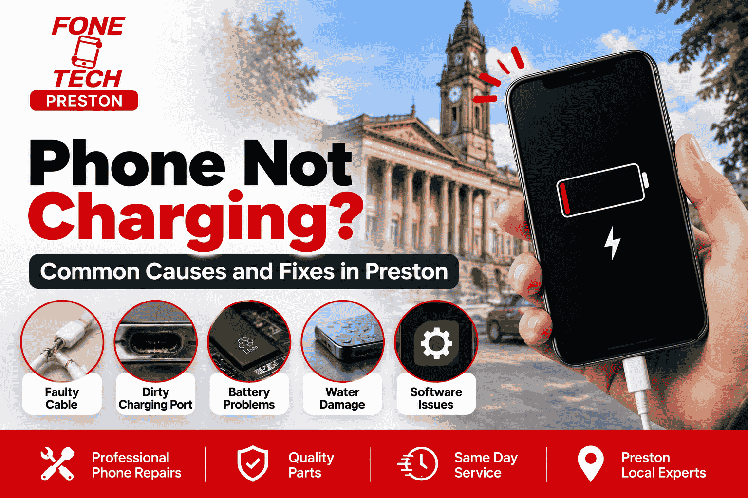 Phone Not Charging? Common Causes and Fixes in Preston